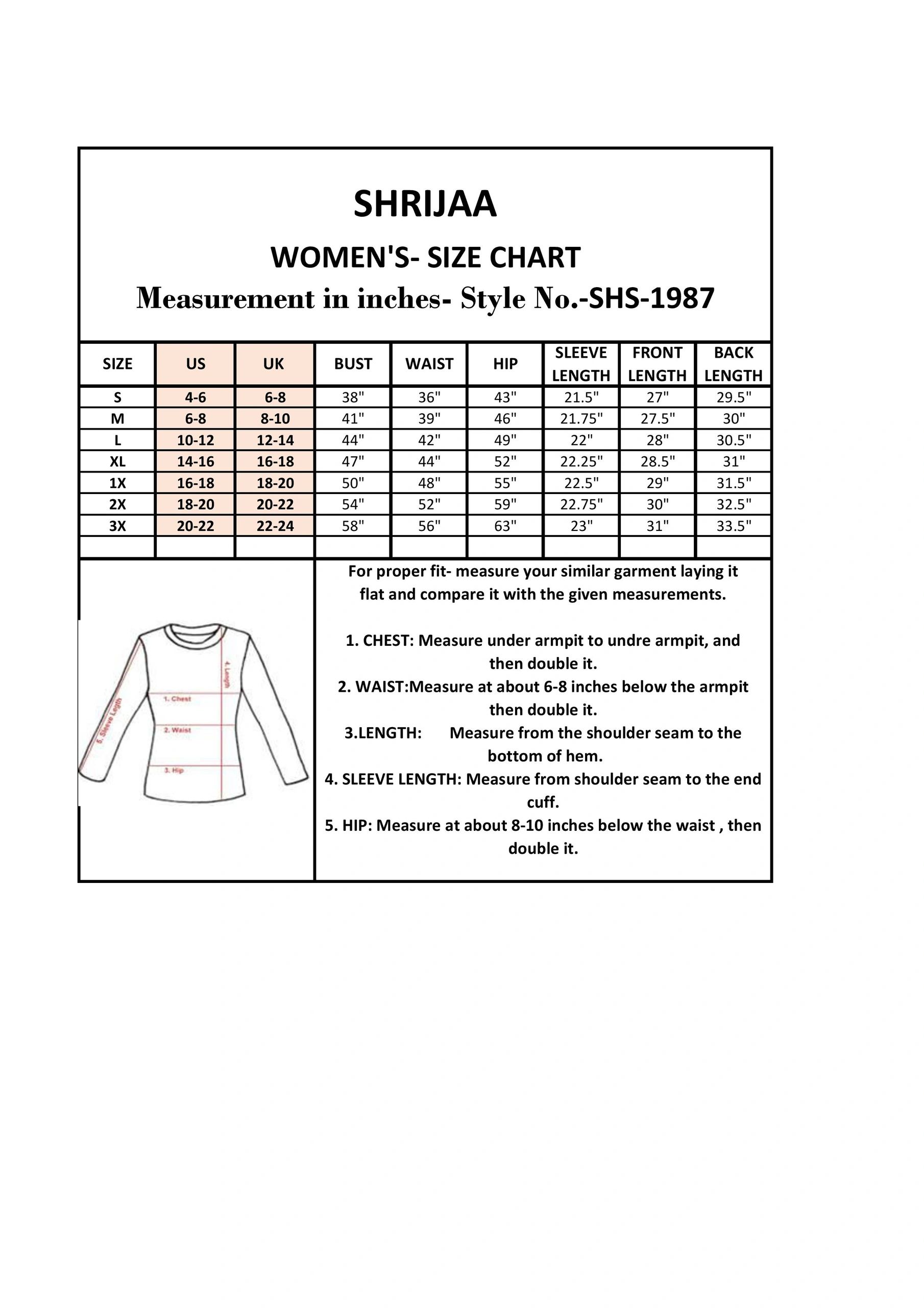 Women's Collar Full Sleeve Designer Shirt SHS-1987 - Image 6