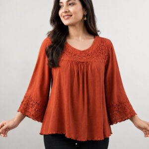 Rayon Aari Embroidered Top