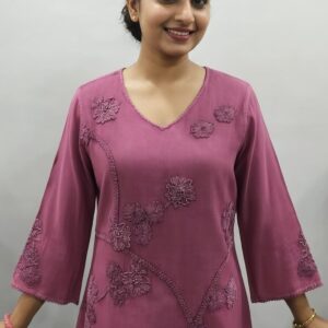 Cotton Floral Appliqua top