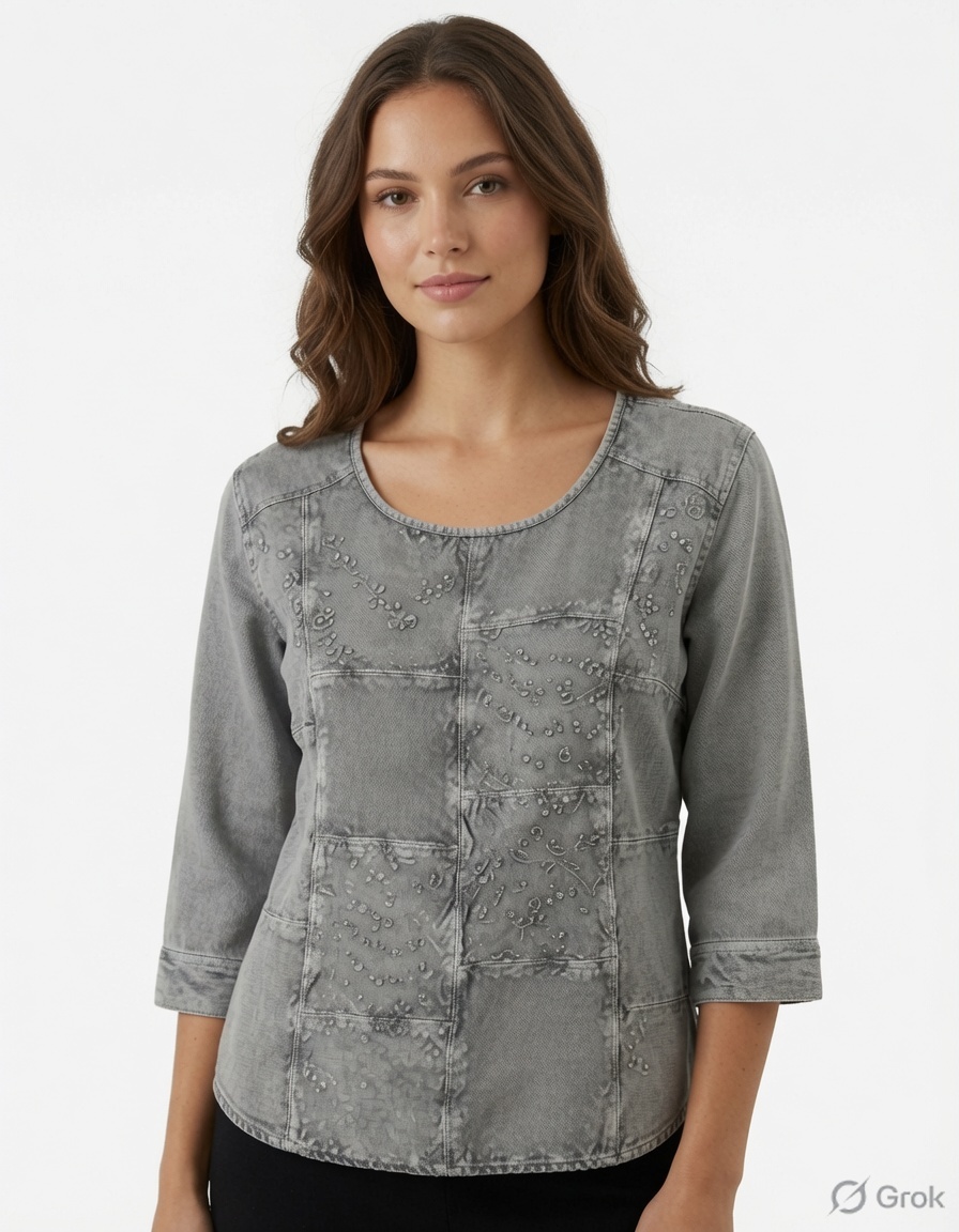 100% Rayon Patchwork Ethnic Top – Artisan Crafted