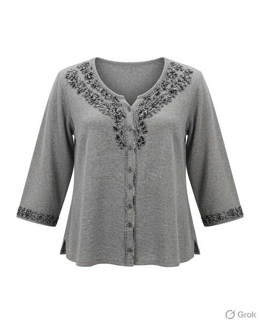 Rayon Lace Embroidered top front