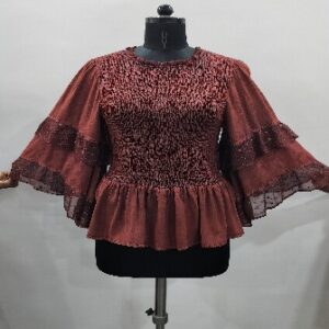 Women's Rayon Georgette Chikankari Front