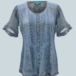 100% Rayon Half Sleeves Round Neck Women's Top SHT-2008