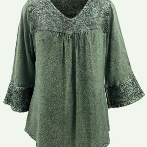 Women's V Neck Top Blouse ? SHT-1991