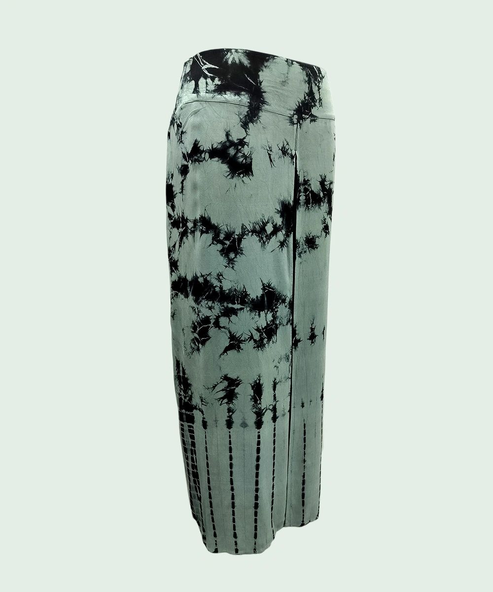 Women’s Stylish Flared Pleated Tie and Dye Rayon Pants SHP 2002 - Image 7