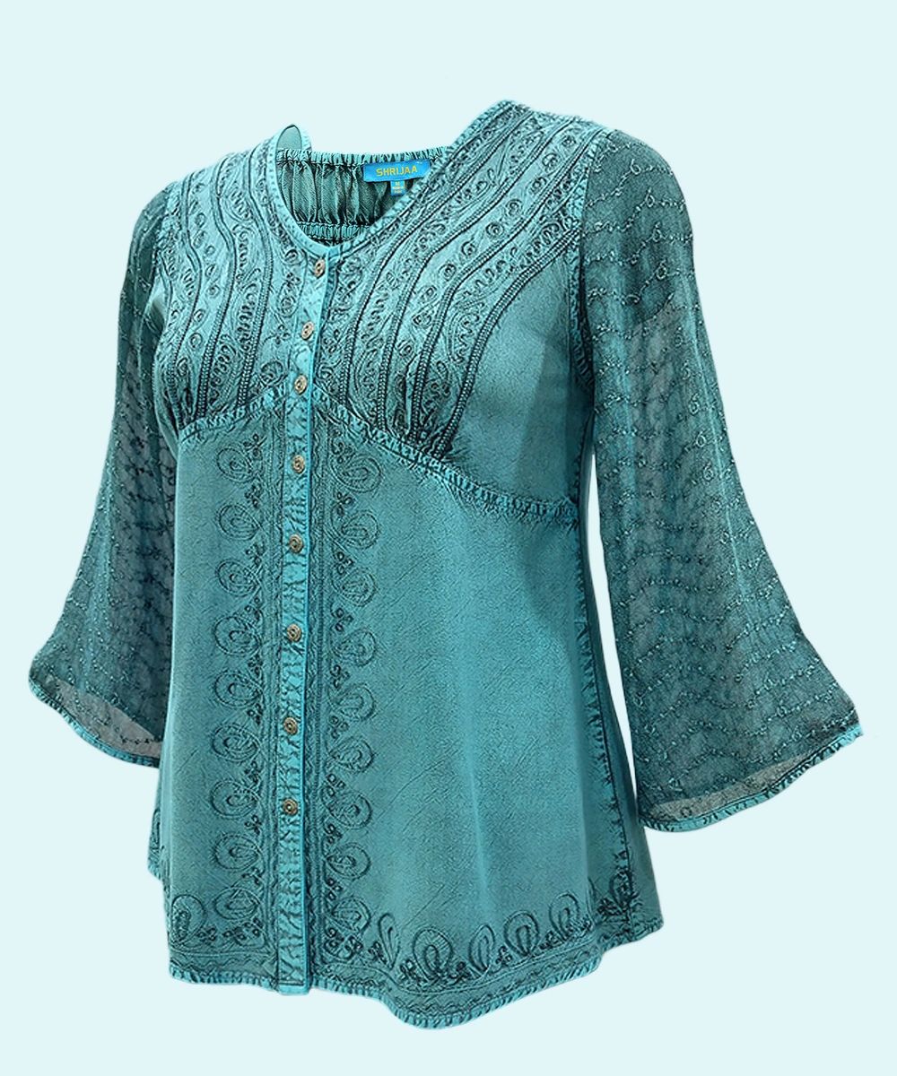 Women’s Bell Sleeves Top SHT-2001 - Image 3