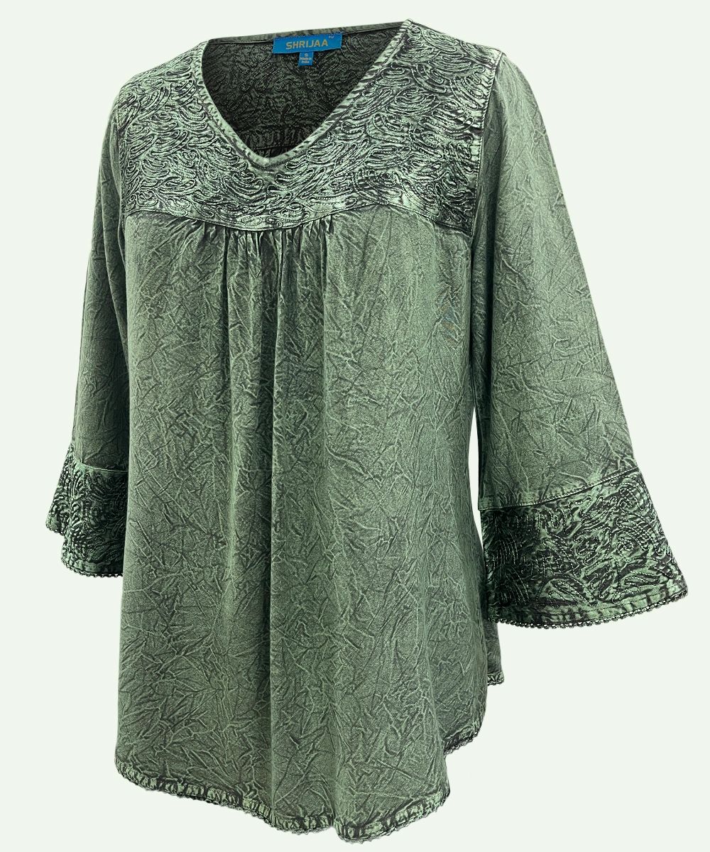 Women's V Neck Top Blouse ? SHT-1991 - Image 3