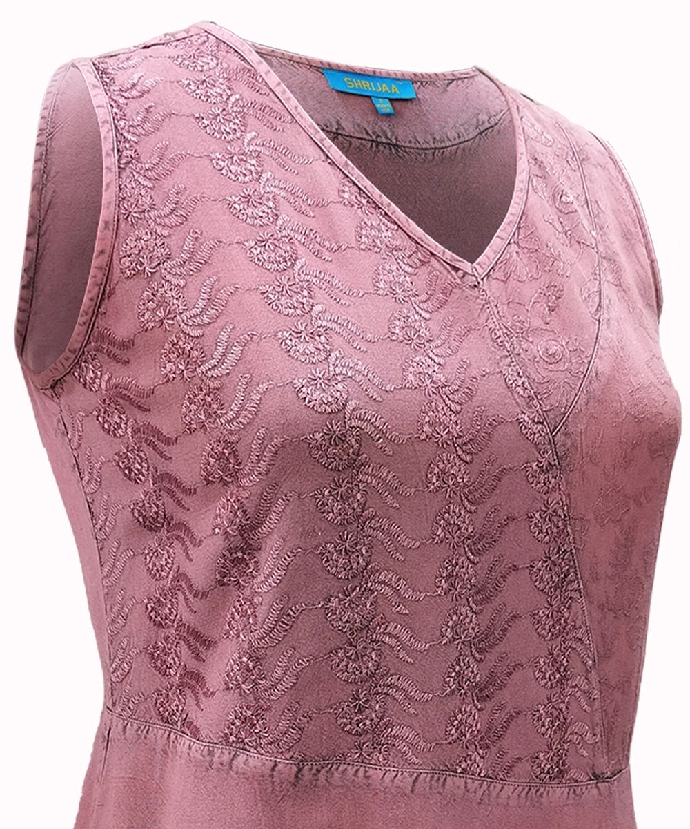 100% RAYON V NECK SLEEVELESS WOMEN?S TOP SHT-2022 - Image 6