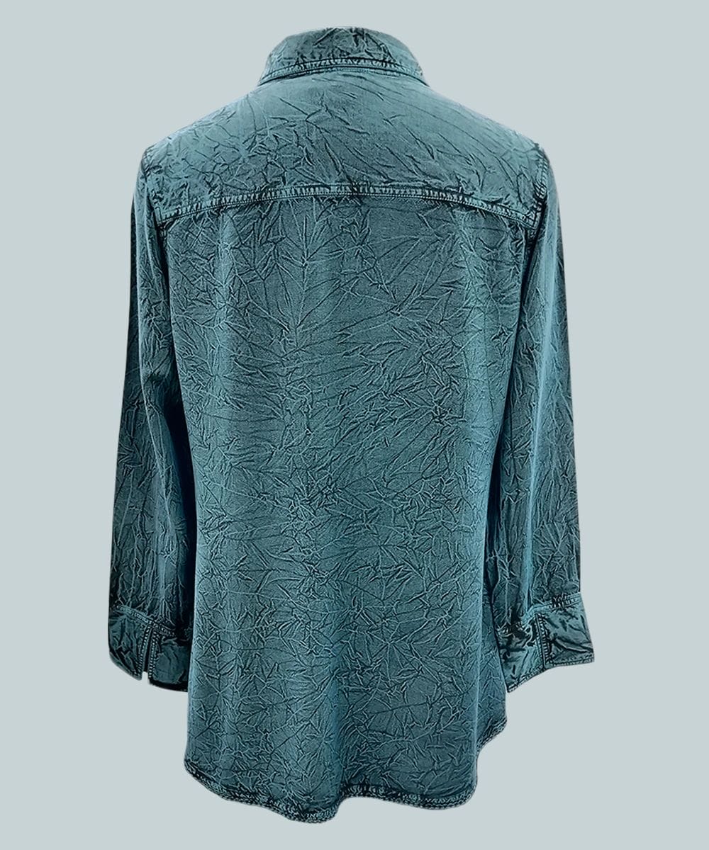 Collared Neck Full Sleeves Ladies Designer Shirt SHS-2006 - Image 3