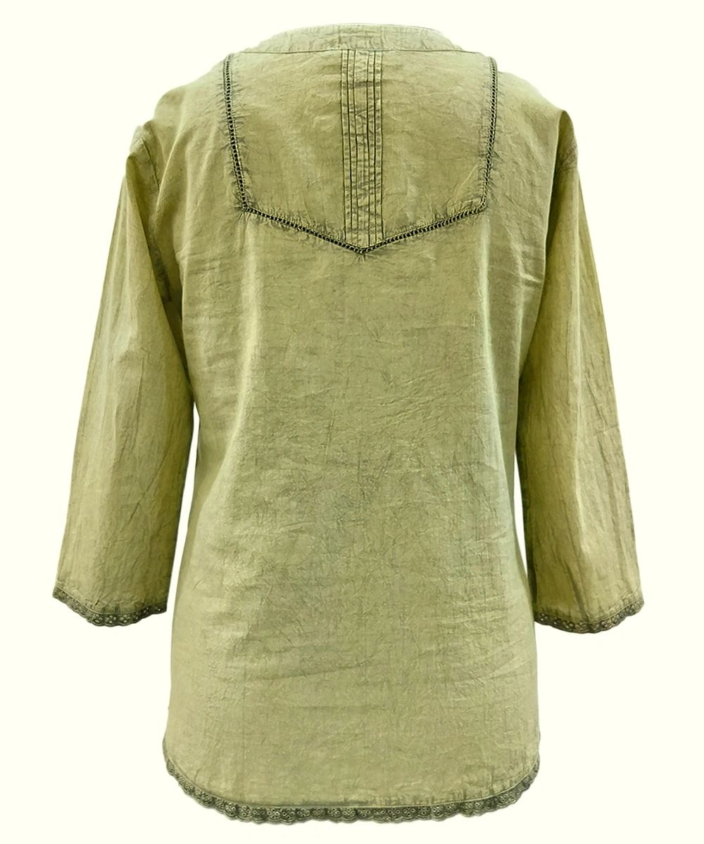 Women's Fashion Tops 100% Cotton Round Neck Full Sleeves SHT- 2014 - Image 5