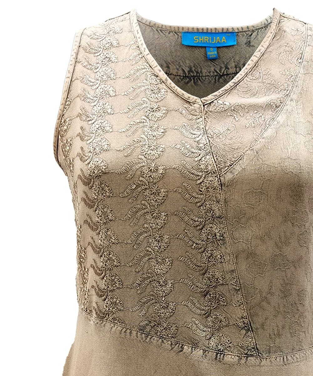 100% RAYON V NECK SLEEVELESS WOMEN?S TOP SHT-2022 - Image 3