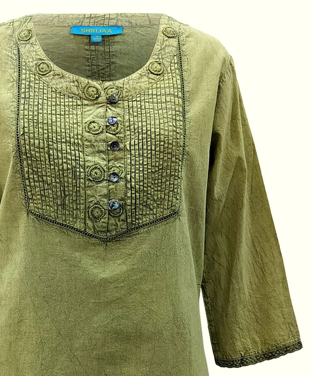 Women's Fashion Tops 100% Cotton Round Neck Full Sleeves SHT- 2014 - Image 3