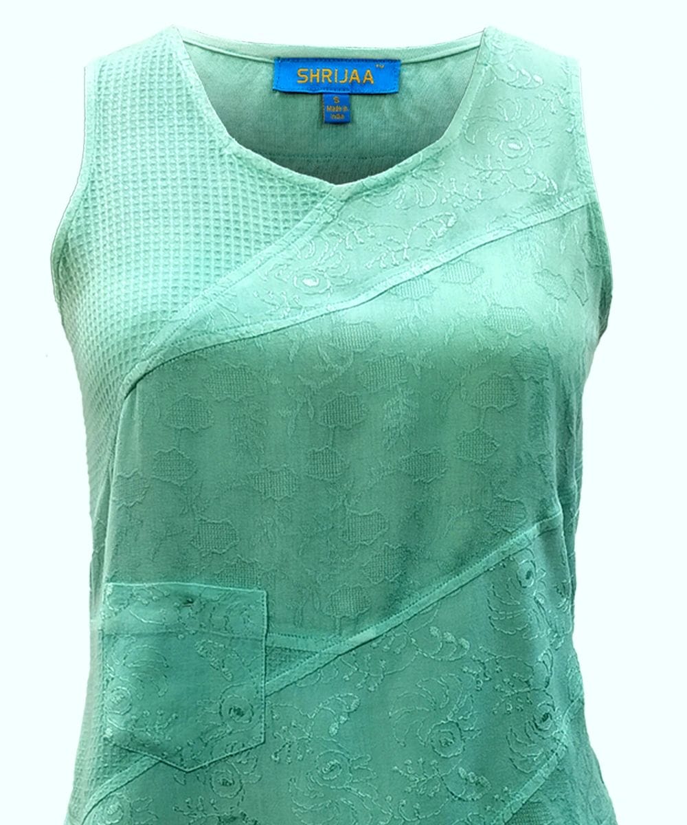 100% RAYON V NECK SLEEVELESS WOMEN?S STYLISH TOP SHT-2023 - Image 3