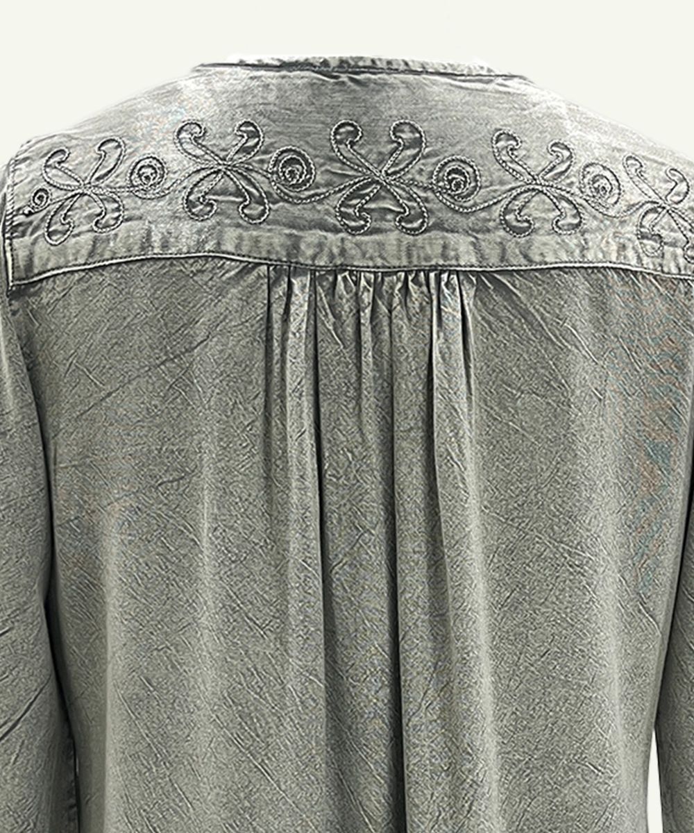 Women?s Beautiful Tops for Ladies V-Neckline Blouse SHT-1986 - Image 5