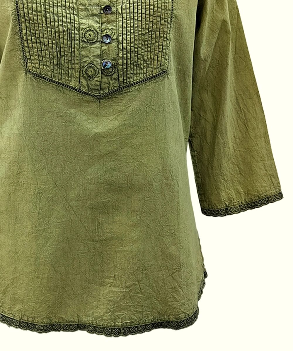 Women's Fashion Tops 100% Cotton Round Neck Full Sleeves SHT- 2014 - Image 4