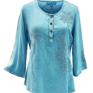 ROUND NECK 3/4th SLEEVES WOMEN'S STYLISH 100% RAYON TOP SHT- 2016