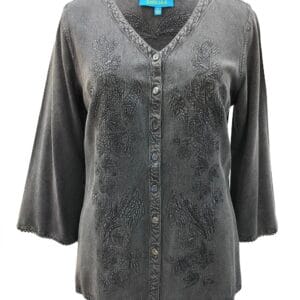 Elegant 100% Rayon Women's Designer Top ? V-Neck, ? Sleeves - SHT-2013