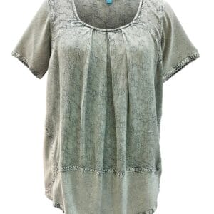 100% RAYON ROUND NECK SHORT SLEEVES WOMEN?S TRENDY TOP SHT- 2020