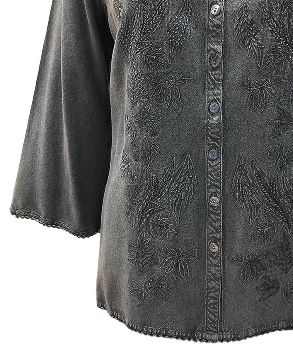 Elegant 100% Rayon Women's Designer Top ? V-Neck, ? Sleeves - SHT-2013 - Image 3