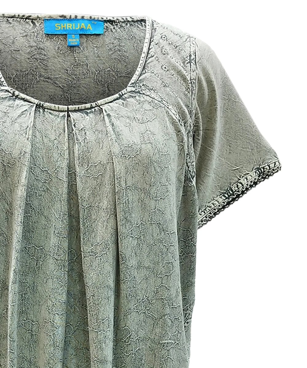 100% RAYON ROUND NECK SHORT SLEEVES WOMEN?S TRENDY TOP SHT- 2020 - Image 4