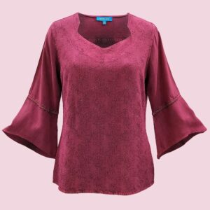 Women’s Stylish Bell Sleeves Top SHT-1995
