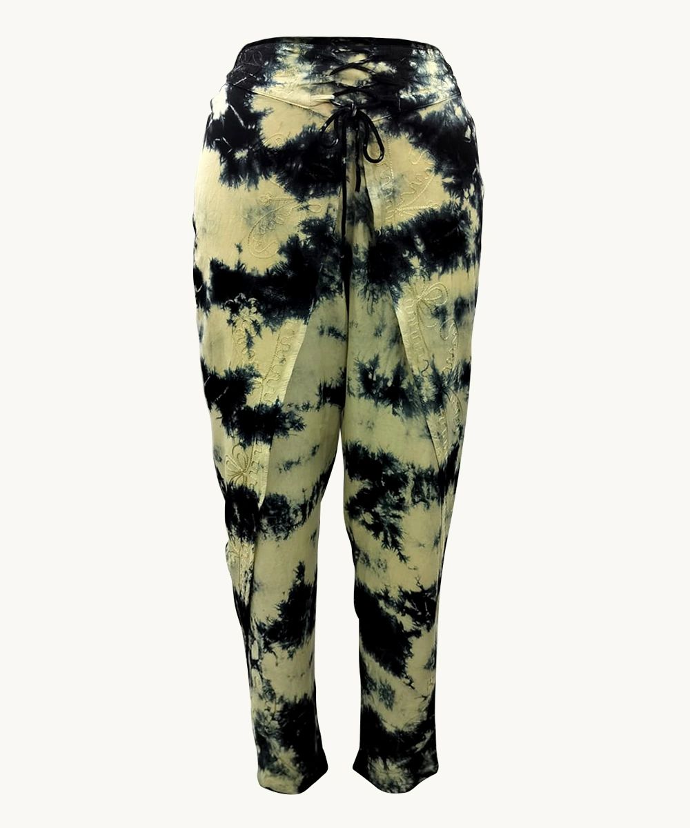 Ladies Designer Trousers - Rayon Tie & Dye Loose Fit Pant SHP-1980