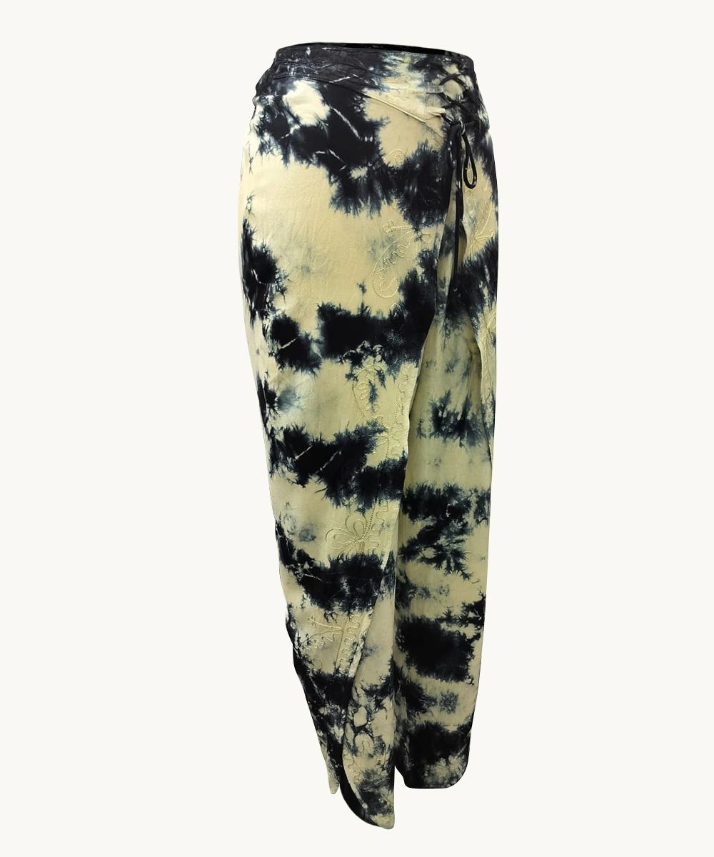 Ladies Designer Trousers - Rayon Tie & Dye Loose Fit Pant SHP-1980 - Image 2