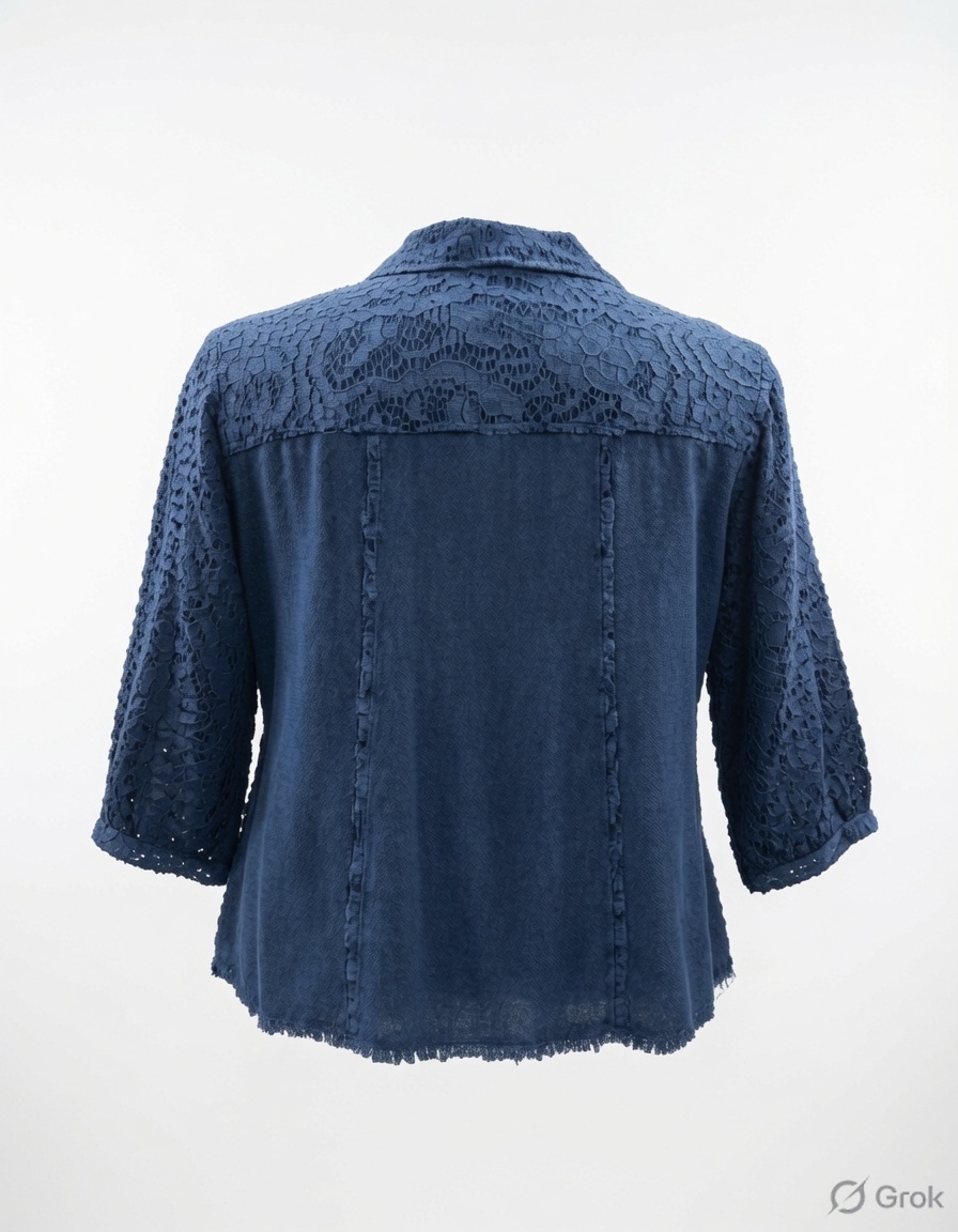 Rayon Aari Embroidered Top back