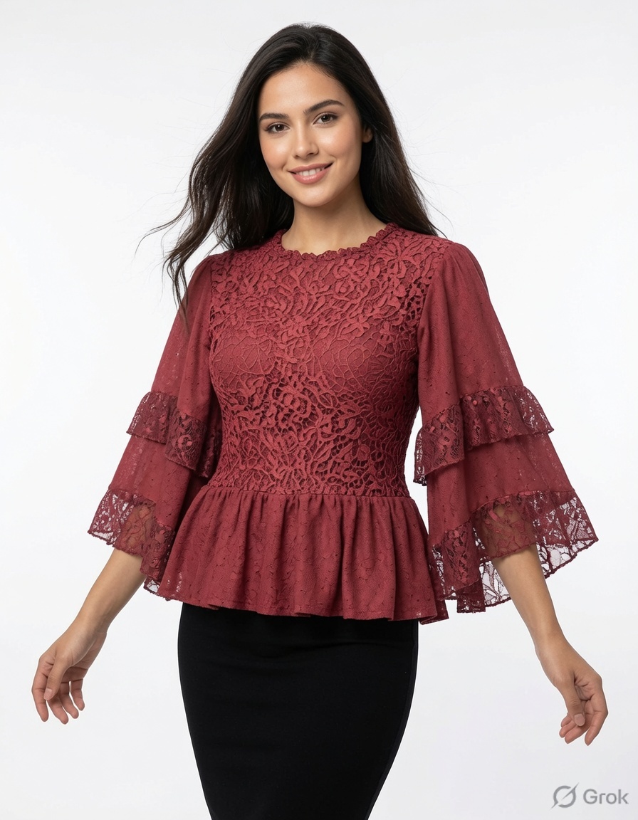 Women's Rayon Georgette Chikankari Top
