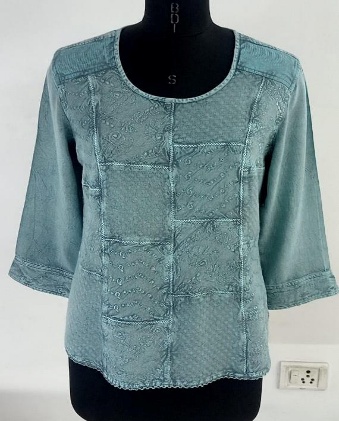 Women’s 100% Rayon Patchwork Ethnic Top