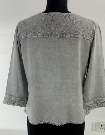 100% Rayon Patchwork Ethnic Top – Artisan Crafted back